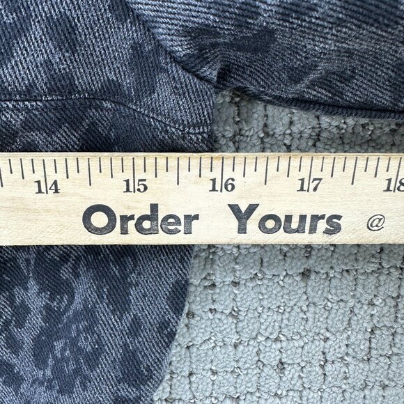 En Saison Harlow Midi Dress Size S Black Animal Print Acid Wash Denim NWT - Picture 8 of 12